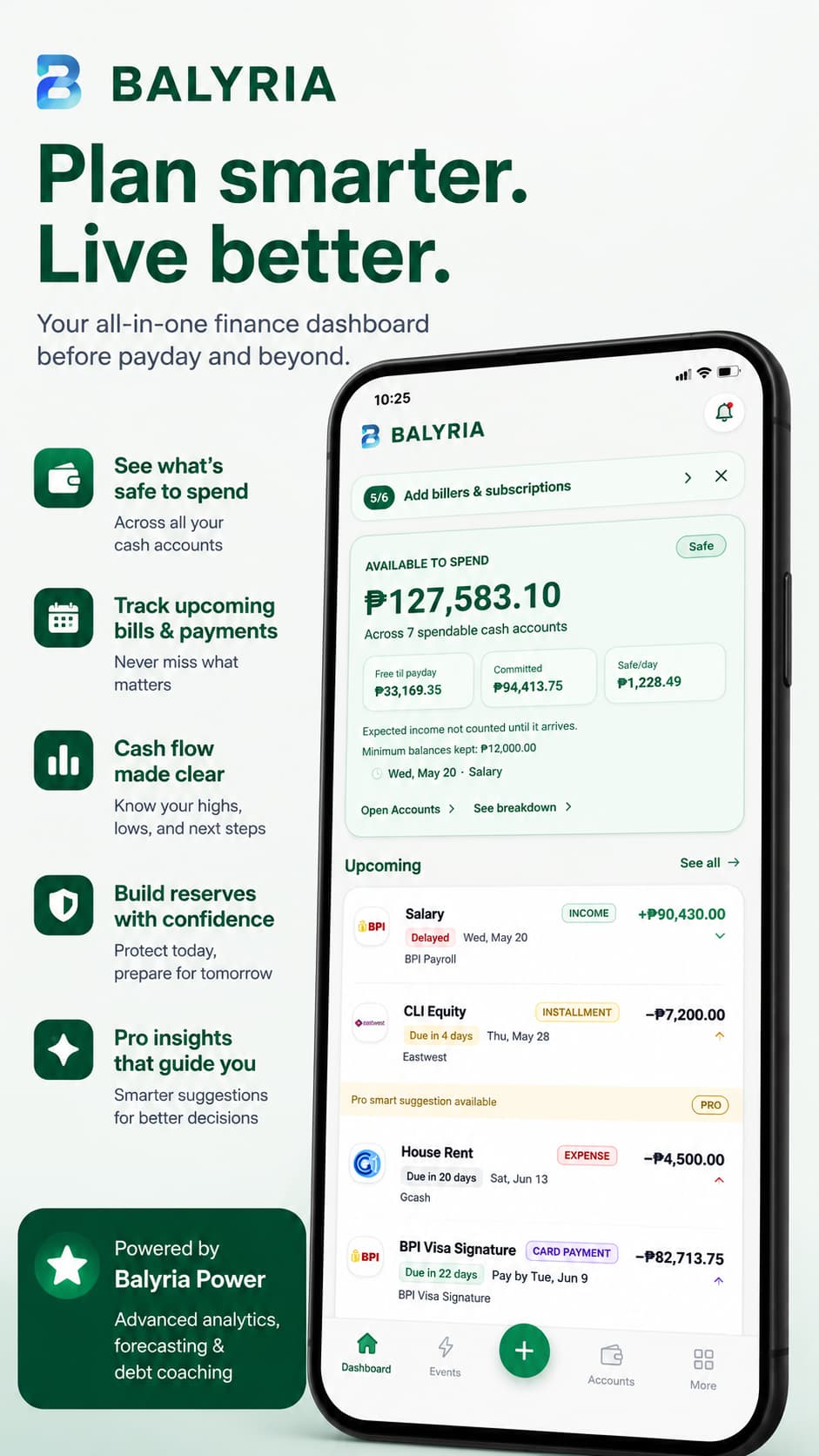 Balyria personal finance app overview